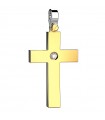 Pendente Zancan Croce - Insignia Gold in Oro Giallo 18 carati con Diamante Naturale 0,04 ct