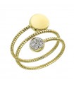 Anello Chimento - Armillas Glow a Spirale in Oro Giallo 18 carati e Diamanti Naturali 0,06 ct
