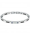 Maserati Men's Bracelet - Ceramic in Steel with Black and Blue Elements