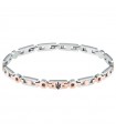 Bracciale Maserati da Uomo - Iconic in Acciaio 316L con Maglie PVD Rose Gold e Cristalli Neri