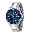 Maserati Men's Watch - Competizione Time and Date Silver 43mm Blue