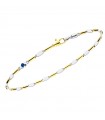 Zancan Bracelet - Insignia Gold in 18K Yellow Gold and 18K White Gold with 0.24 ct Blue Sapphire - 0