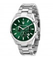 Maserati Men's Watch - Attraction Chronograph Silver 43mm Green