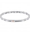 Maserati Men's Bracelet - Iconic in Steel with Black Crystals