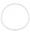 Lelune Starlight Necklace - with 4,5-5mm Freshwater Pearls and 18K White Gold Sphere - 0