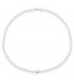 Collana Lelune Starlight - con Perle Freshwater 4,5-5mm e Sfera in Oro Giallo 18 carati