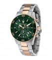 Orologio Maserati da Uomo - Competizione Cronografo Bicolore Silver Rose Gold 43mm Verde