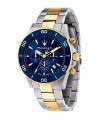 Maserati Men's Watch - Competizione Chronograph Bicolor Silver Gold 43mm Blue