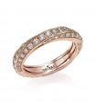 Crieri Veretta Ring for Women - Futura in 18K Rose Gold with 1.10 Ct White Diamonds - Size 14