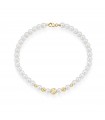 Lelune Starlight Bracelet - with 4,5-5mm Freshwater Pearls and 18K Yellow Gold Spheres - 0