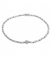 Chimento Bracelet - D-Bamboo in 18K White Gold with Natural Diamonds 0.07 ct - 18 cm - 0