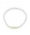 Bracciale Lelune Young - con Perle Freshwater 4.5-5 6-6.5mm e Sfere in Oro Giallo 18 carati