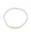 Lelune Young Bracelet - with 4.5-5 6-6.5mm Freshwater Pearls and 18K Yellow Gold Spheres - 0