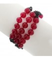 Rajola Bracelet for Woman - Diva with Bordeaux Jade and Black Spinels