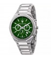 Maserati Men's Watch - Chronograph Style Silver 45mm Green