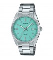 Casio Women's Watch - Silver Time and Date Collection 38.5 mm Aqua Green