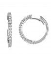 Giorgio Visconti Earrings - Circle in 18k White Gold with White Diamonds 0.36 ct - 0