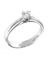 Davite&Delucchi Ring - Solitaire in 18k White Gold with Natural Diamond 0.19 ct - 0