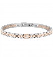 Bracciale Maserati da Uomo - Jewels in Acciaio con Maglie Centrali PVD Rose Gold