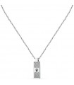 Maserati Necklace for Men - Iconic in Steel with Pendant and Black PVD Logo