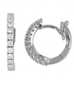 Giorgio Visconti Earrings - Circle in 18k White Gold with White Diamonds 0.23 ct - 0