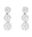 Giorgio Visconti Earrings - Trilogy Flower in 18k White Gold with White Diamonds 0.90 ct - 0