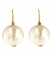 Rajola Earrings for Women - 18K Yellow Gold Hook with 13 mm Biwa Pearls