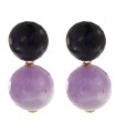 Rajola Earrings for Women - Tosca in 18K Yellow Gold with Amethyst