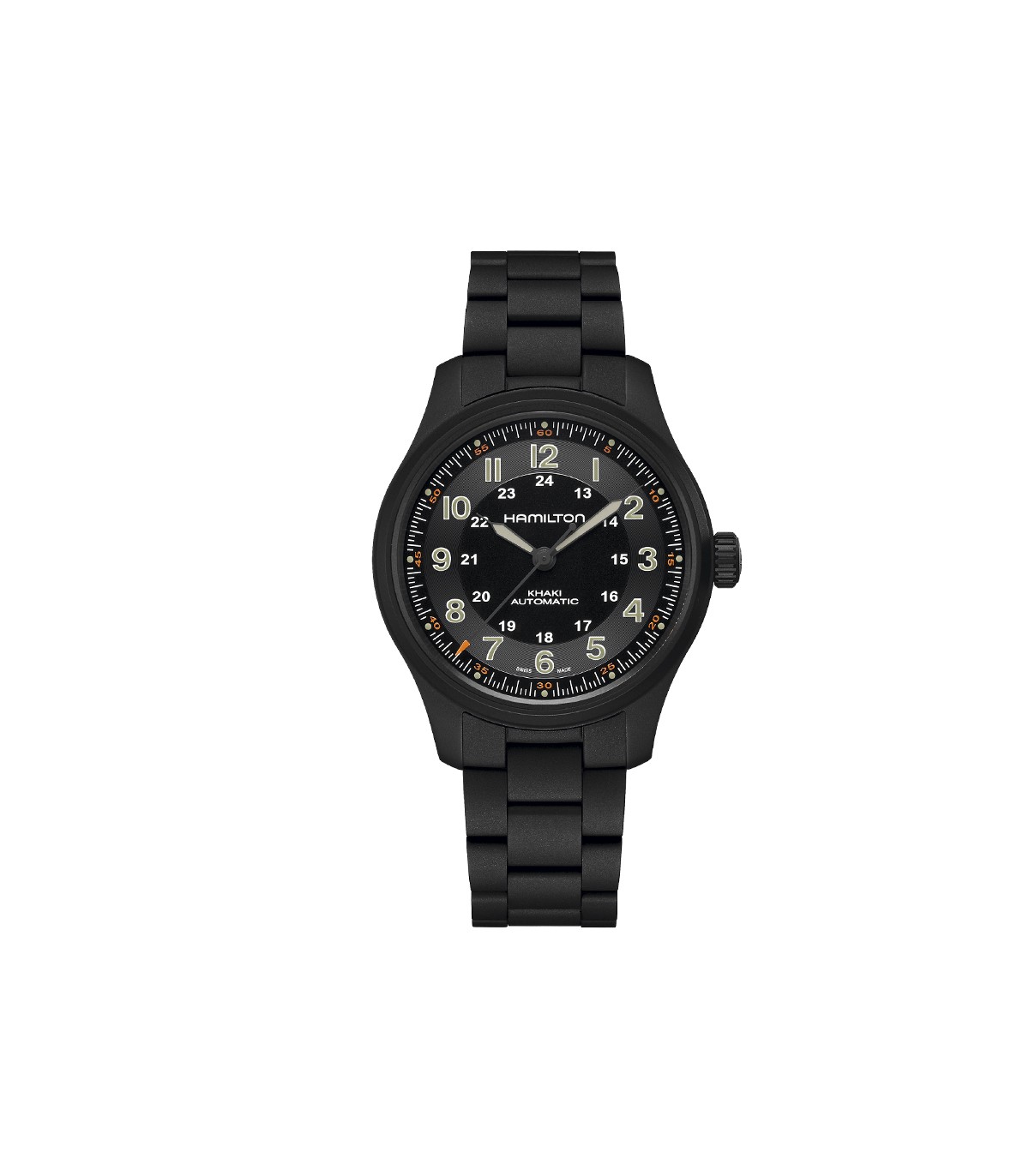 Hamilton Men s Watch Khaki Field Titanium Automatic 42mm Black 0