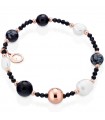 Bracciale Lelune Glamour da Donna - Sophie Winter con Perle Barocche ed Agata Nera