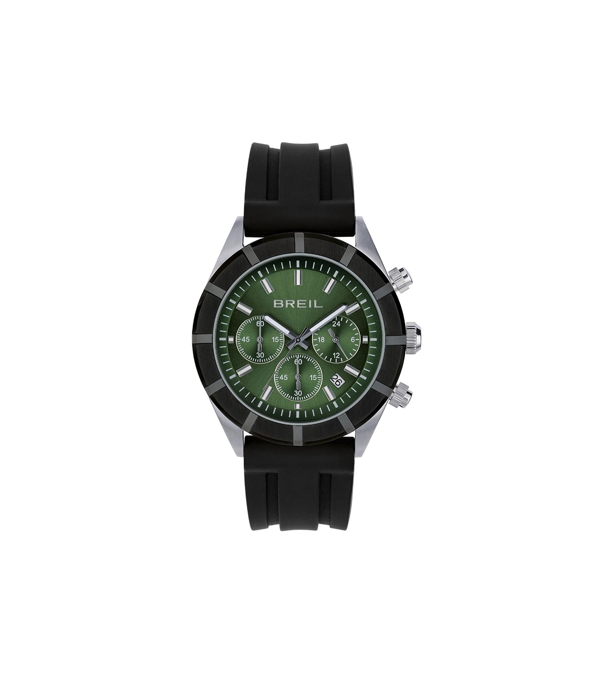 Breil Men s Watch B 12 H Chronograph Black 42mm Green TW2024