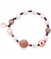 Lelune Glamor Bracelet for Women - Sophie Winter with Freshwater Pearls and Botswana Agate