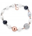 Lelune Glamor Bracelet for Women - Sophie Winter with Freshwater Pearls and Obsidian