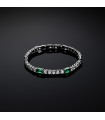 Chiara Ferragni Bracelet - Tennis Emerald with White Zircons and Green Zircons - 0