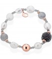 Bracciale Lelune Glamour da Donna - Sophie Winter con Perle Barocche e Quarzo Cloudy