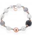 Lelune Glamor Bracelet for Women - Sophie Winter with Baroque Pearls and Cloudy Quartz