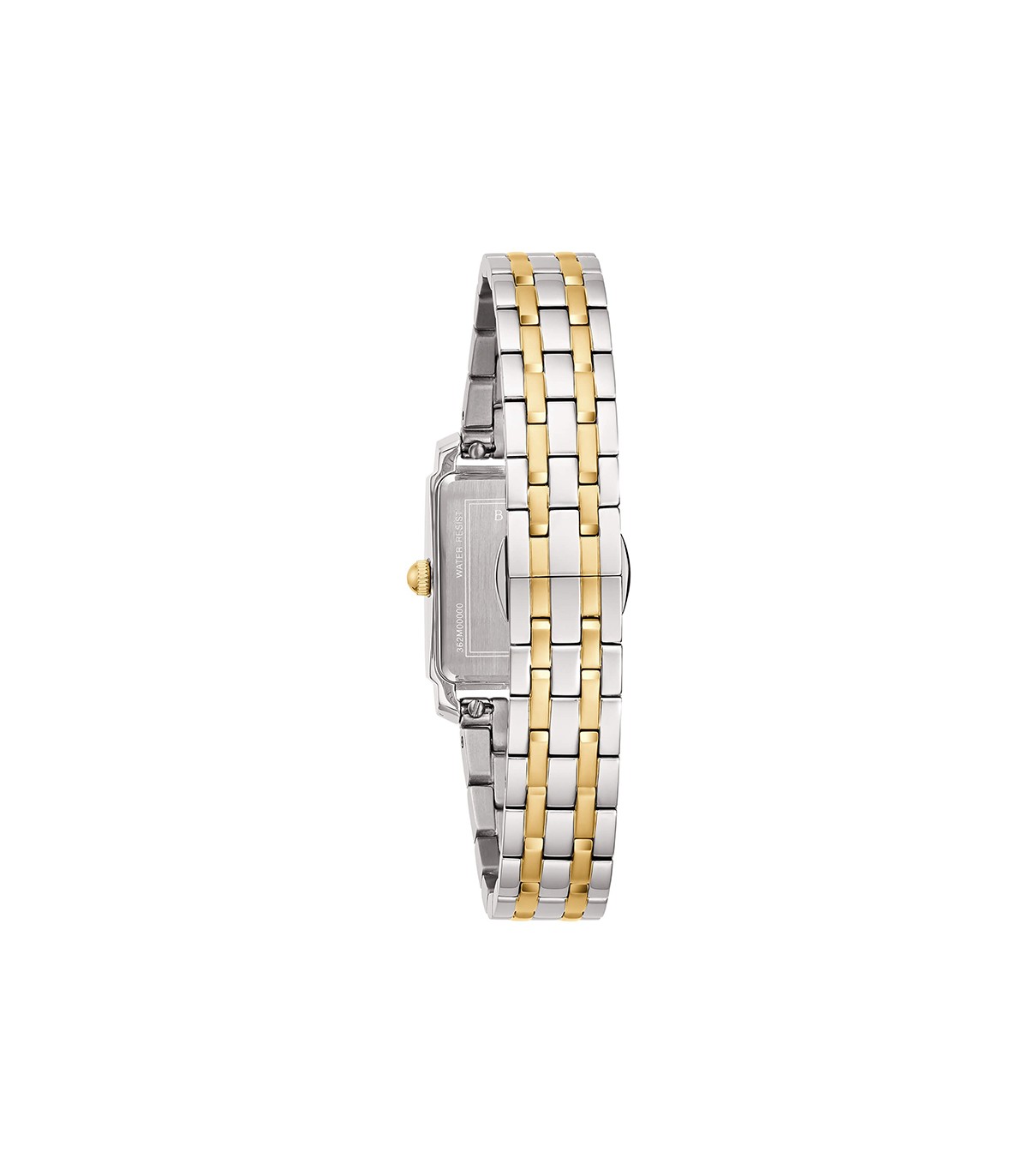 Bulova Watch - Classic Sutton Tank 21x32.5mm Two-Tone Mother of Pearl ...