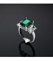 Anello Chiara Ferragni - Emerald Trilogy con Zirconi Bianchi e Zircone Verde - Misura 14