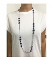 Della Rovere Necklace - Long Endless with Hematite and Lapis Lazuli