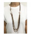 Della Rovere Necklace - Long Multistrand with Quartz and Moonstones