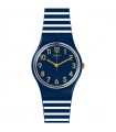 Swatch Watch - Core Collection Ora D'aria Solo Tempo 25mm Blue with White Stripes