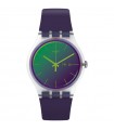 Swatch Watch - Transformation Polarpurple Time and Date Purple 41mm Green