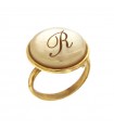 Etnò Women's Initial "R" Ring - 0