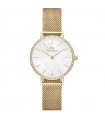 Daniel Wellington Women's Watch - Petite Lumine Bezel Only Time Gold 28mm White