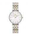Daniel Wellington Women's Watch - Petite Lumine Bezel 5-Links Only Time Silver and Gold 28mm White