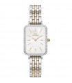 Daniel Wellington Women's Watch - Quadro Lumine Bezel 5-Links Only Time Silver and Gold 20x26mm White