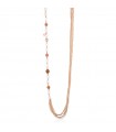 Lelune Glamor Necklace for Women - Sophie Winter in 925% Rosy Silver with Honey Spinel and Moonstone