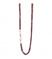 Collana Lelune Glamour da Donna - Sophie Winter Multifilo in Argento 925% Rosato con Perle Barocche e Spinello Ciliegia