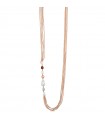 Collana Lelune Glamour da Donna - Sophie Winter Multifilo in Argento 925% Rosato con Perle Barocche e Spinello Miele