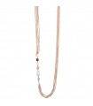 Lelune Glamour Women's Necklace - Sophie Winter Multiwire in 925% Rose Silver with Baroque Pearls and Honey Spinel